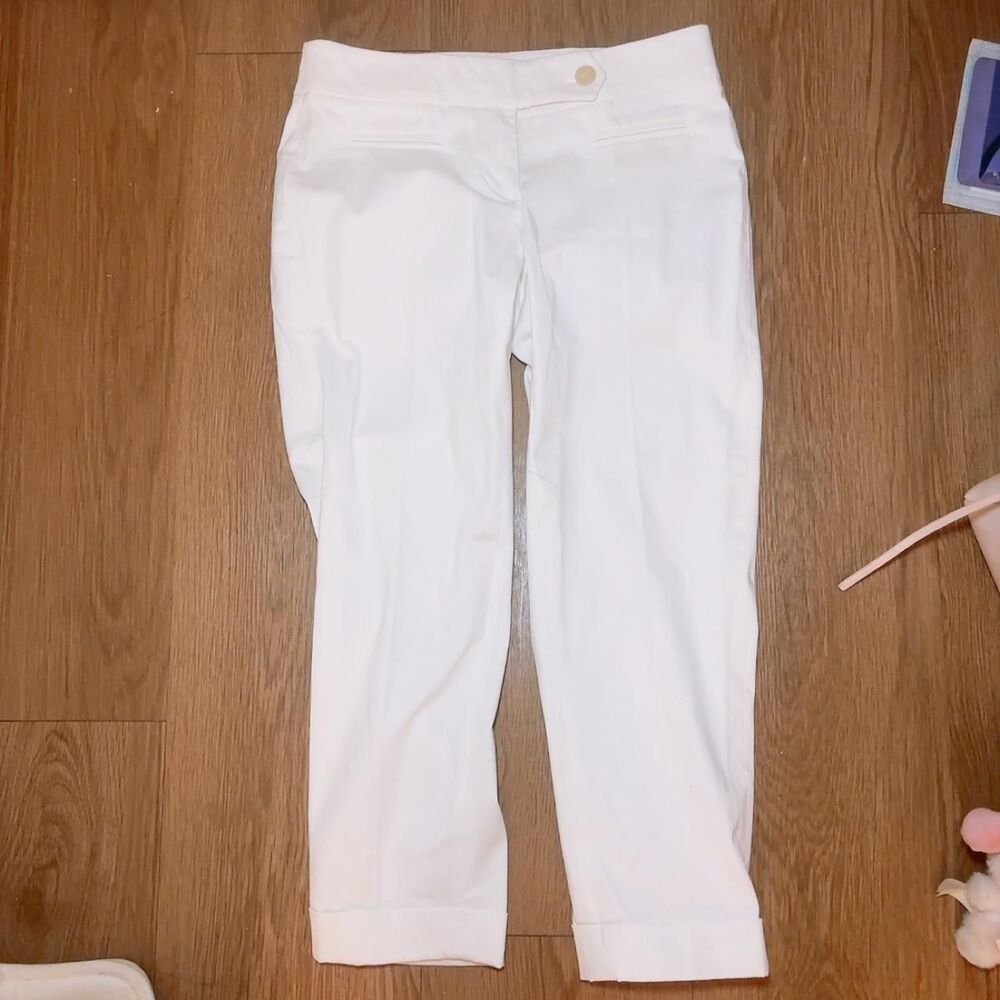 LOFT white straight-leg trousers Size 00P petite